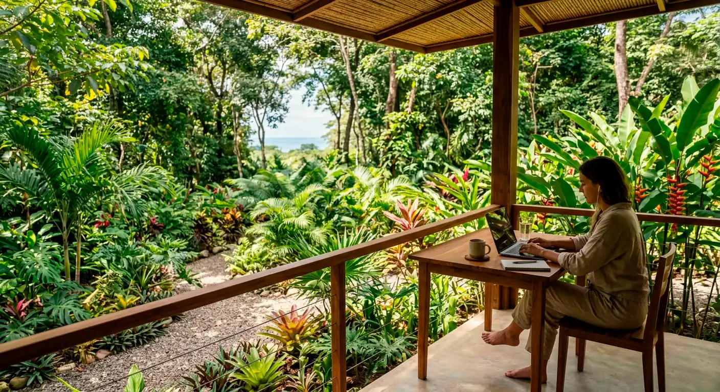 Remote work vacation rental in Nosara, Costa Rica.